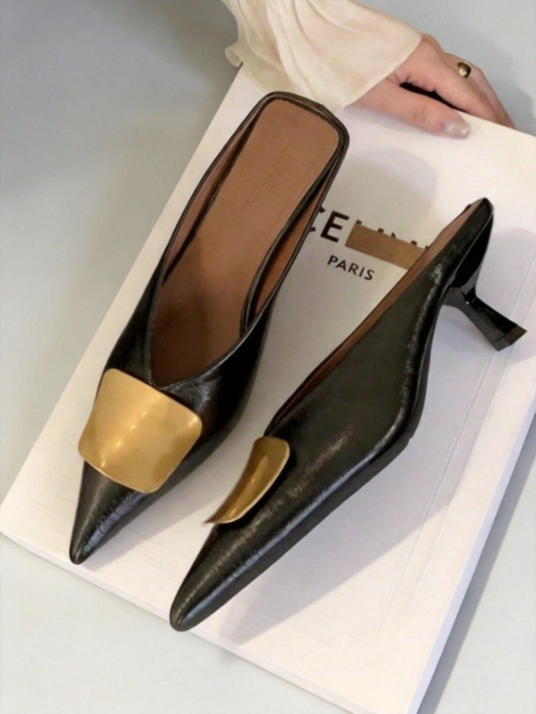 Pantofi cu toc SHEIN, negru