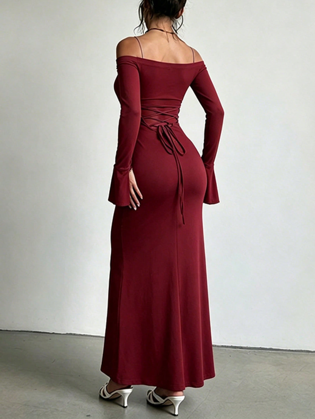 Rochie maxi SHEIN, vișiniu