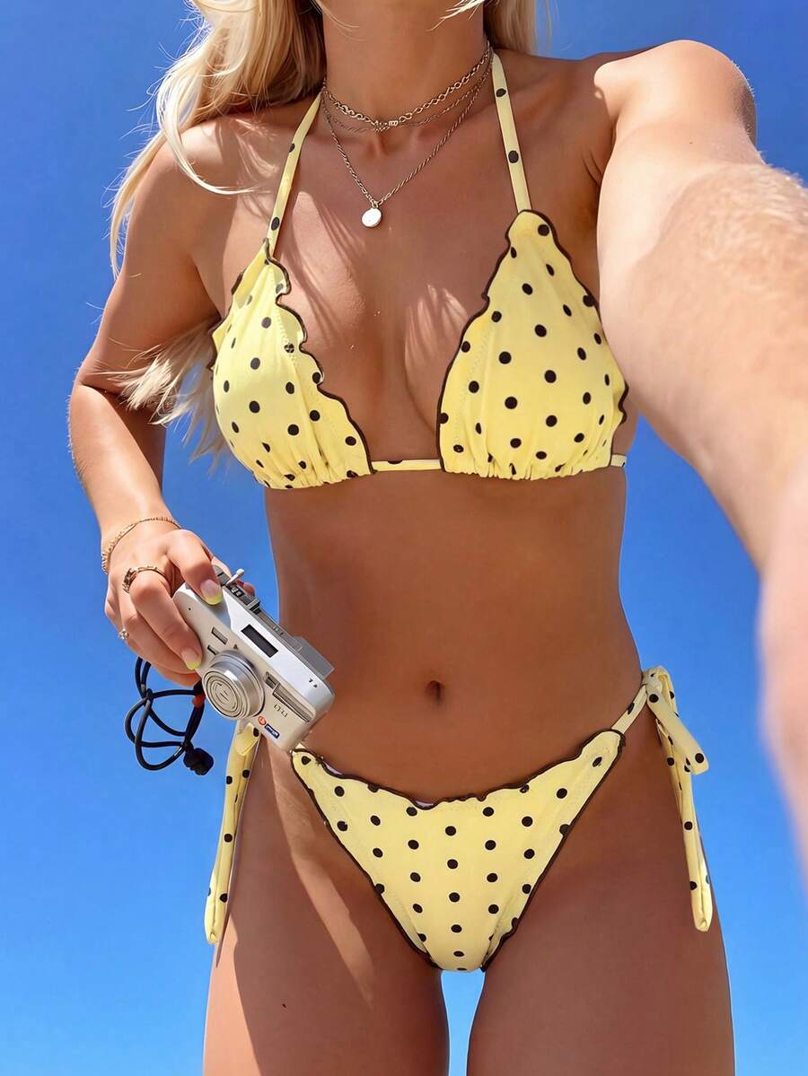 Costum de baie SHEIN, galben