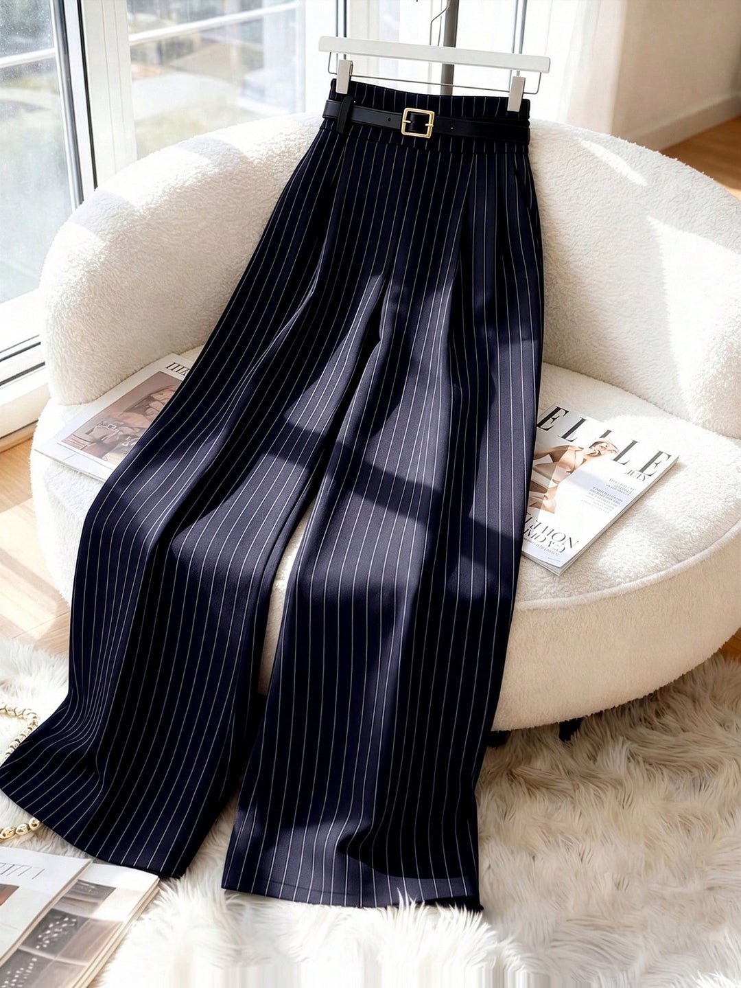 Pantaloni SHEIN, albastru