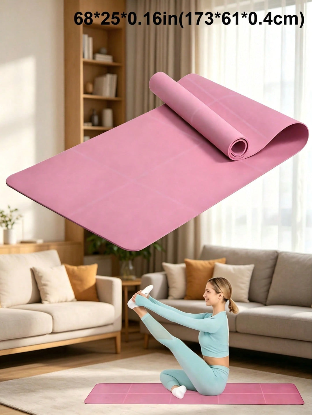 Saltea de yoga SHEIN, roz