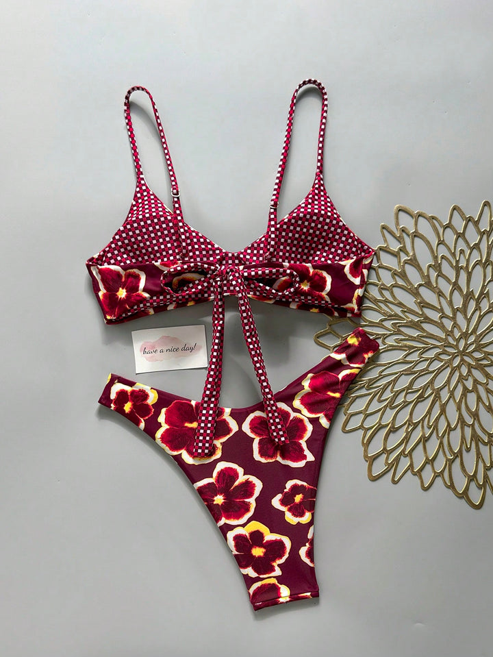 Set bikini SHEIN, vișiniu
