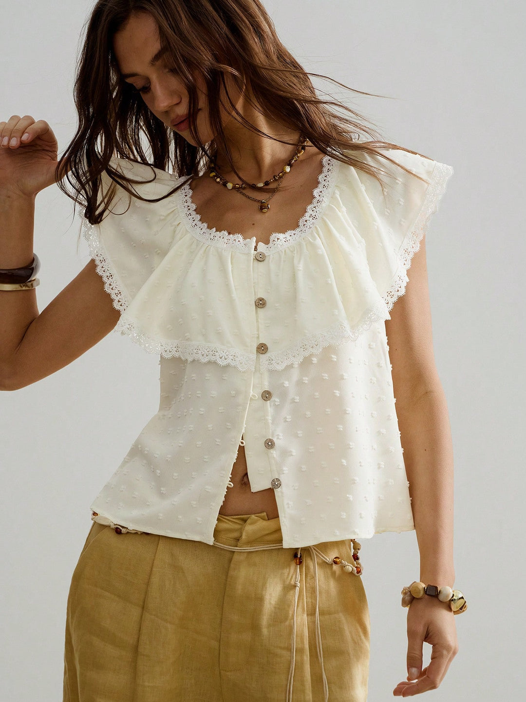 Top SHEIN, galben