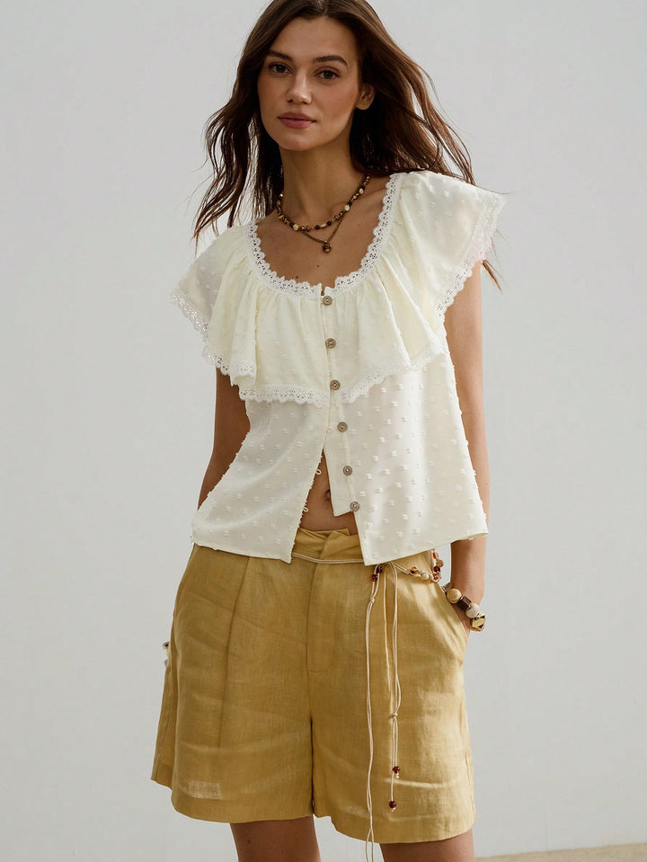 Top SHEIN, galben