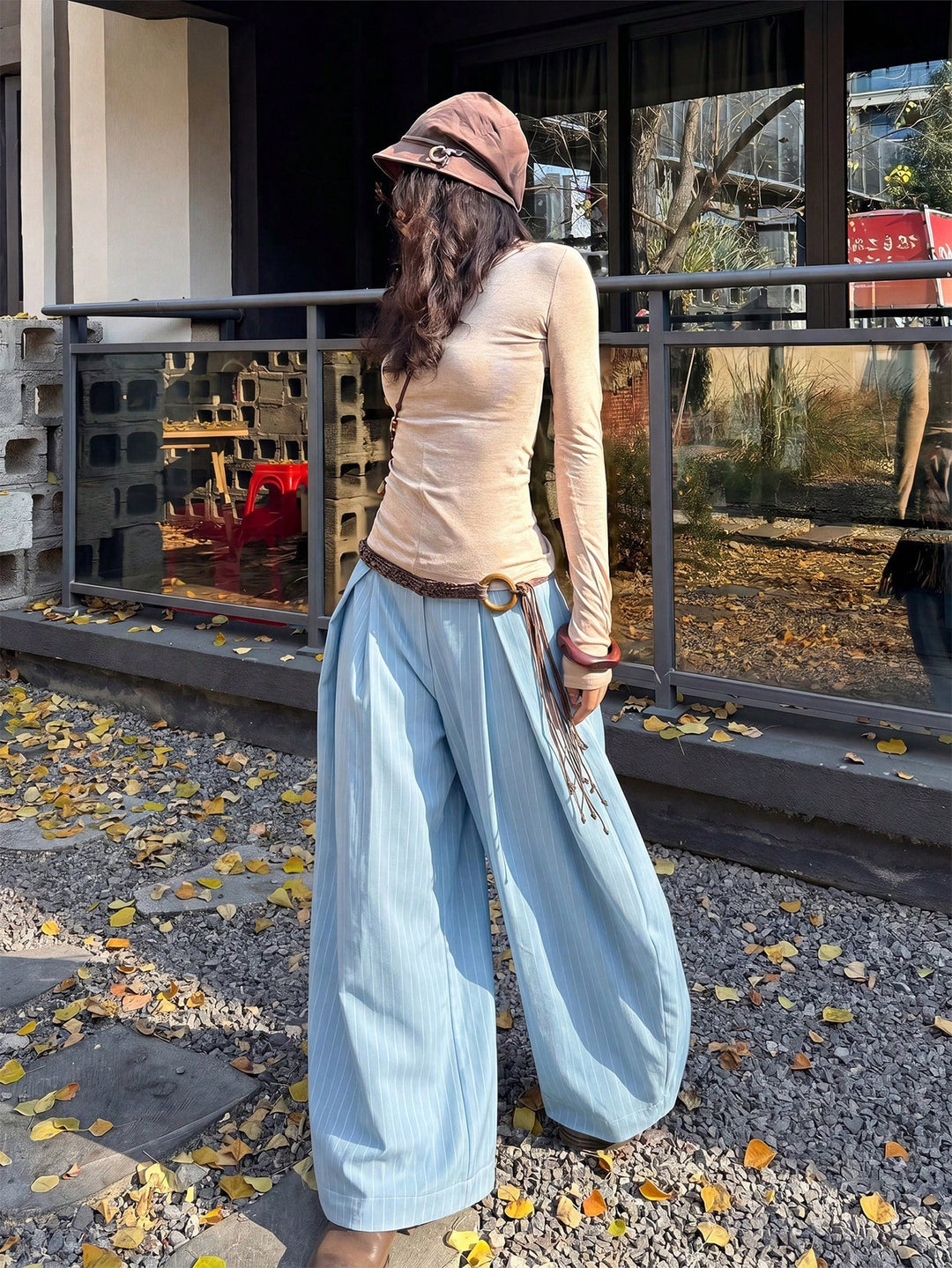 Pantaloni SHEIN, albastru