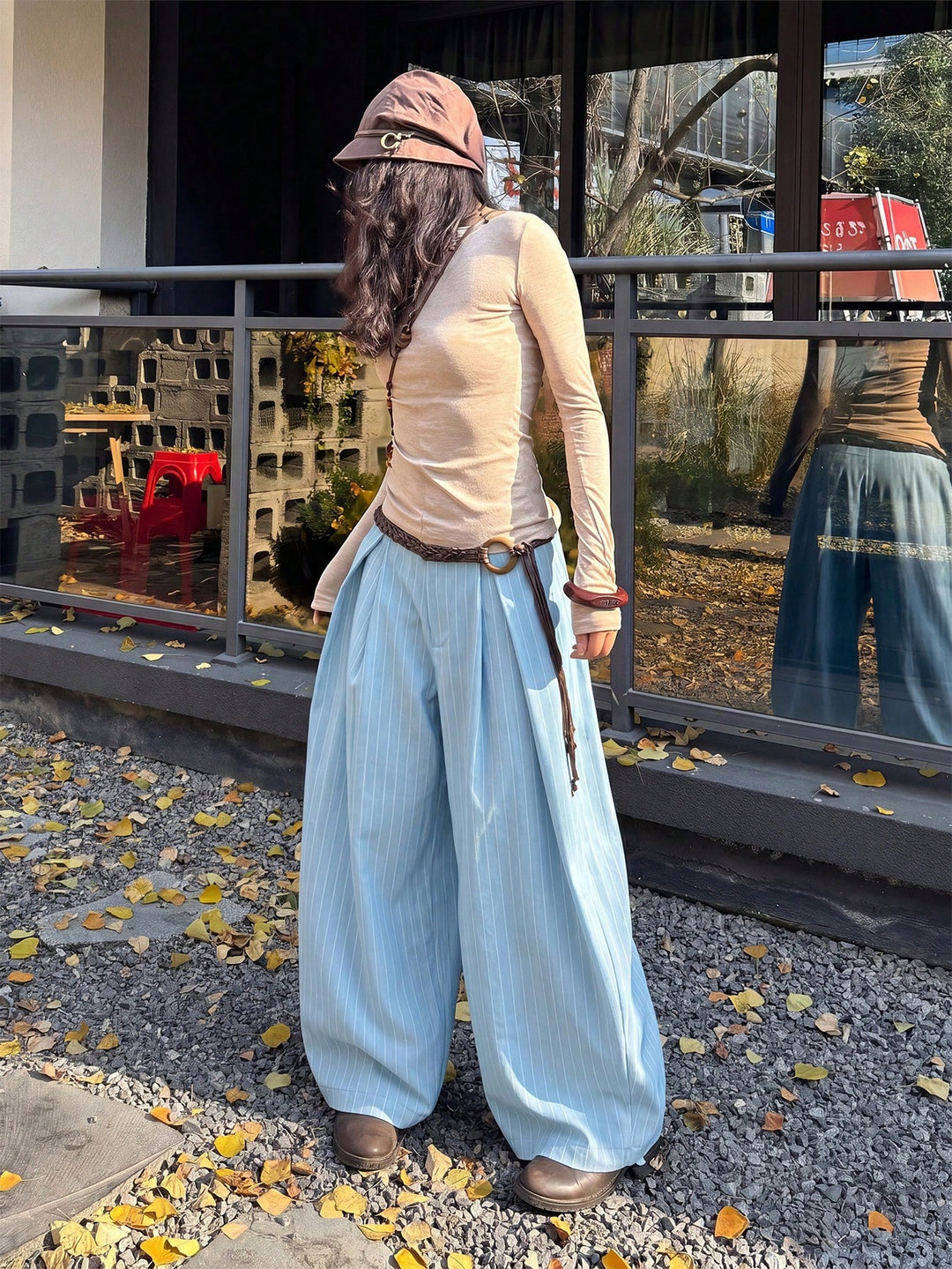 Pantaloni SHEIN, albastru