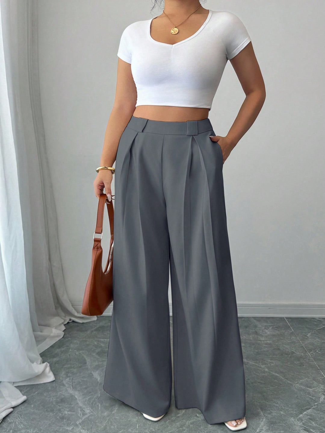 Pantaloni SHEIN, gri