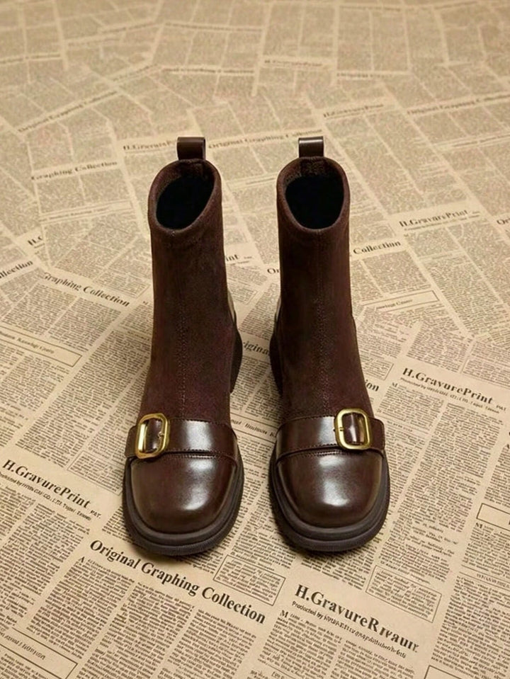 Botină SHEIN, maro