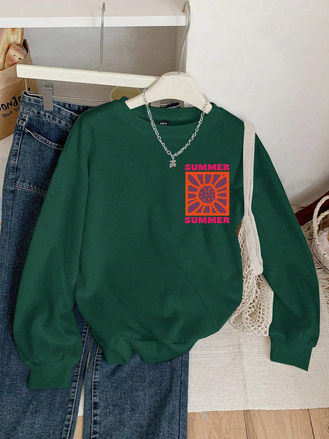 Hanorac SHEIN, verde