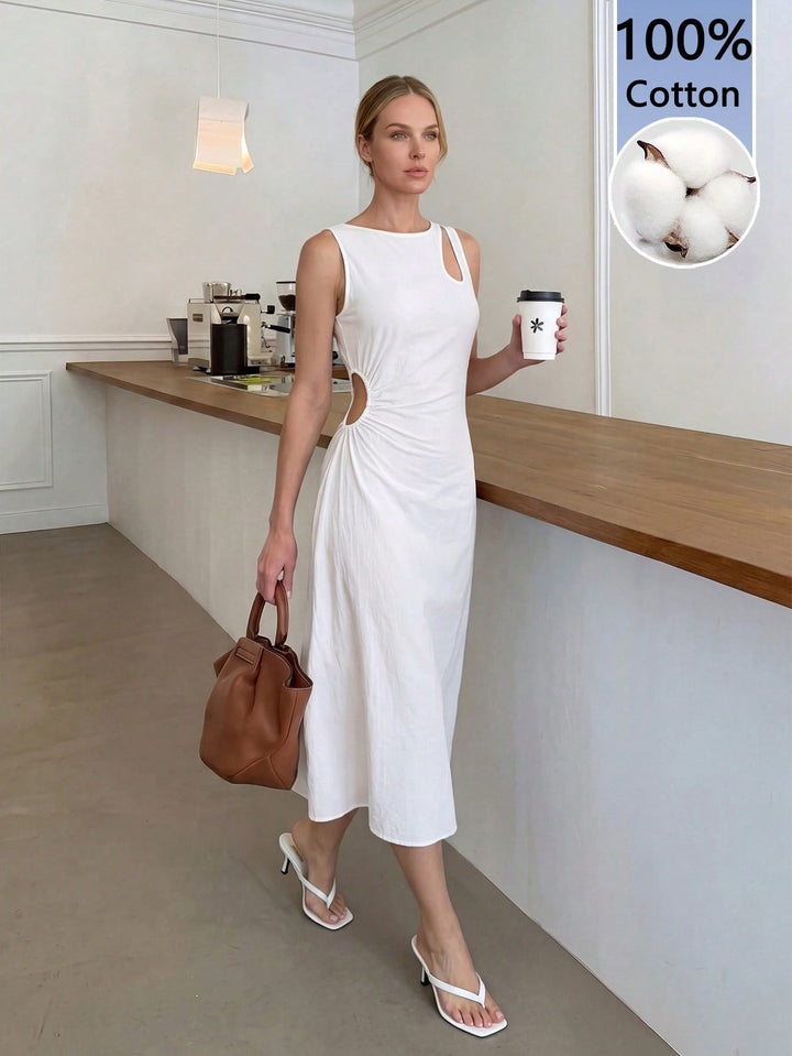 Rochie midi SHEIN, alb