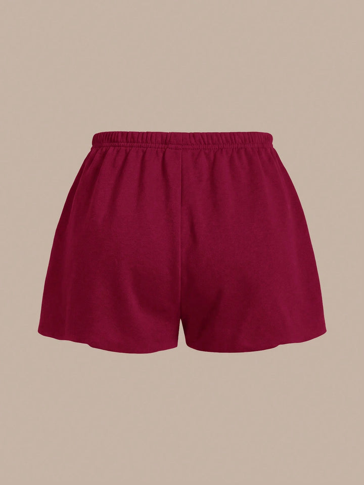 Pantaloni scurți SHEIN, vișiniu