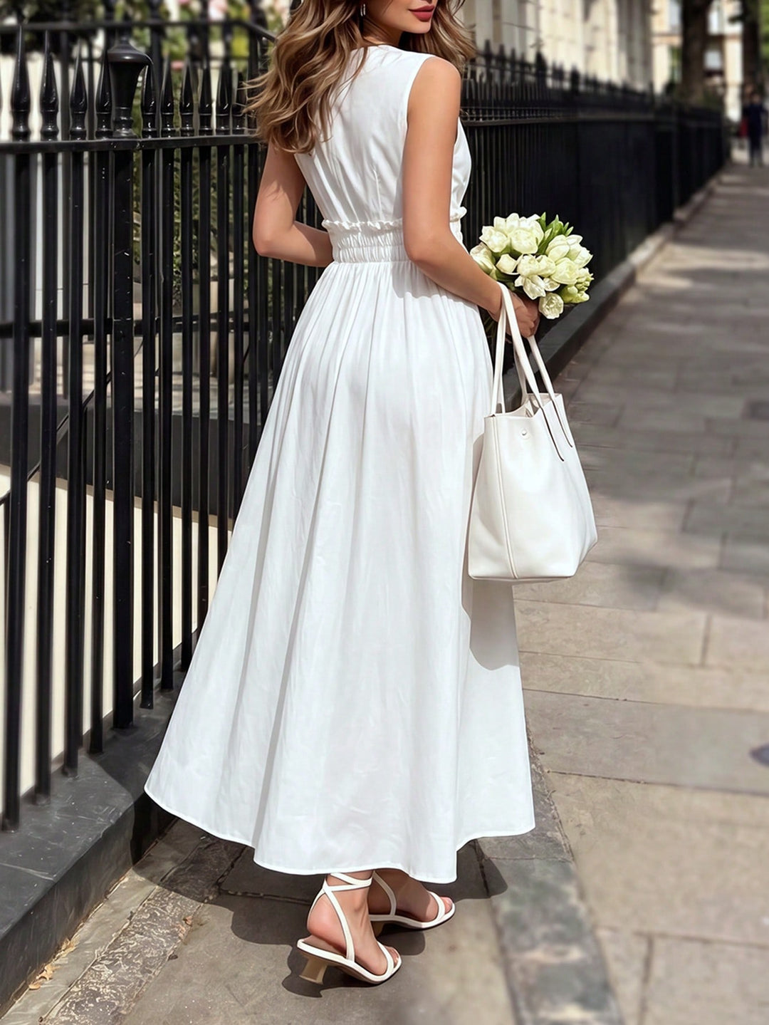 Rochie maxi SHEIN, alb