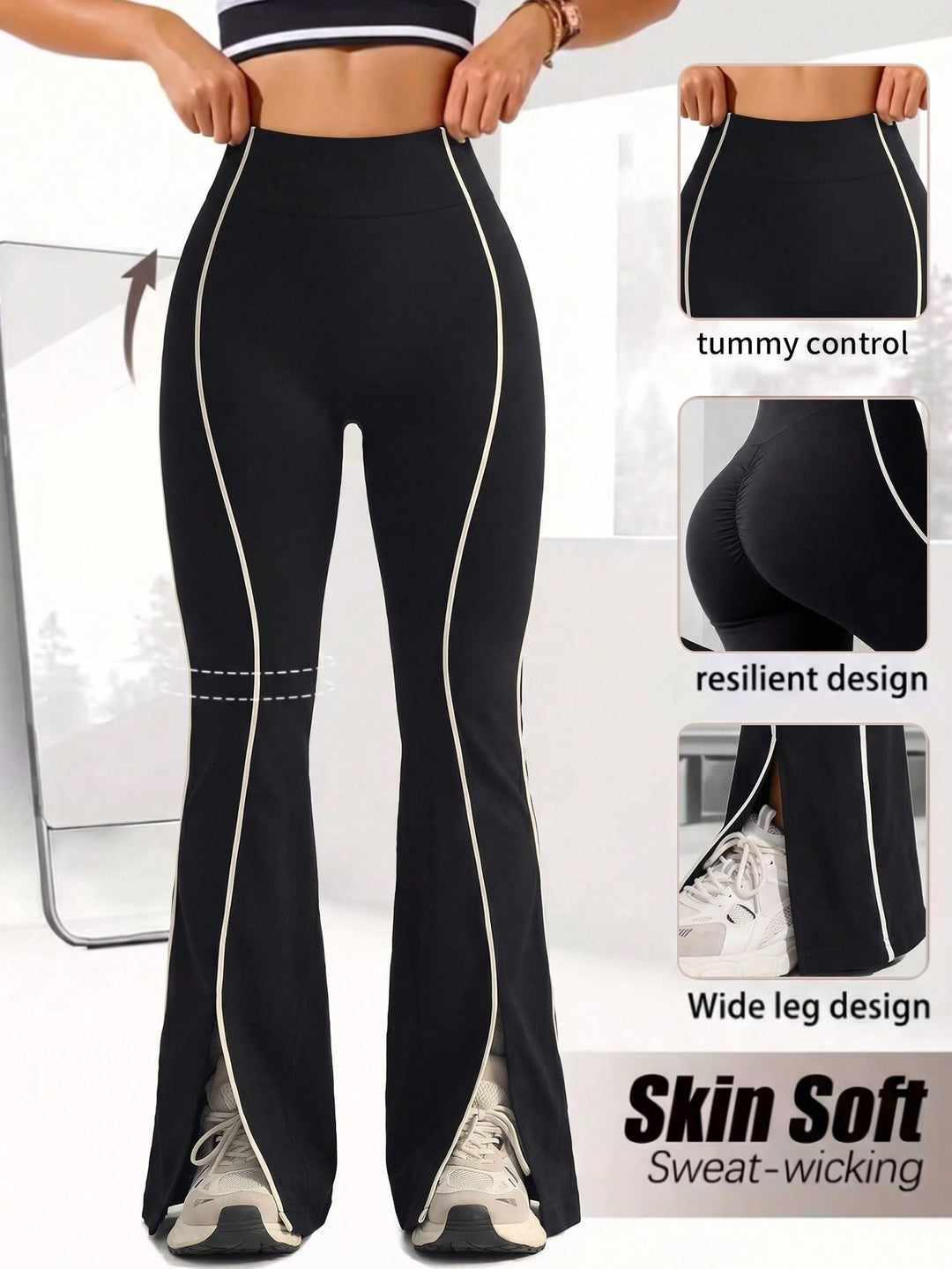 Pantaloni SHEIN, negru