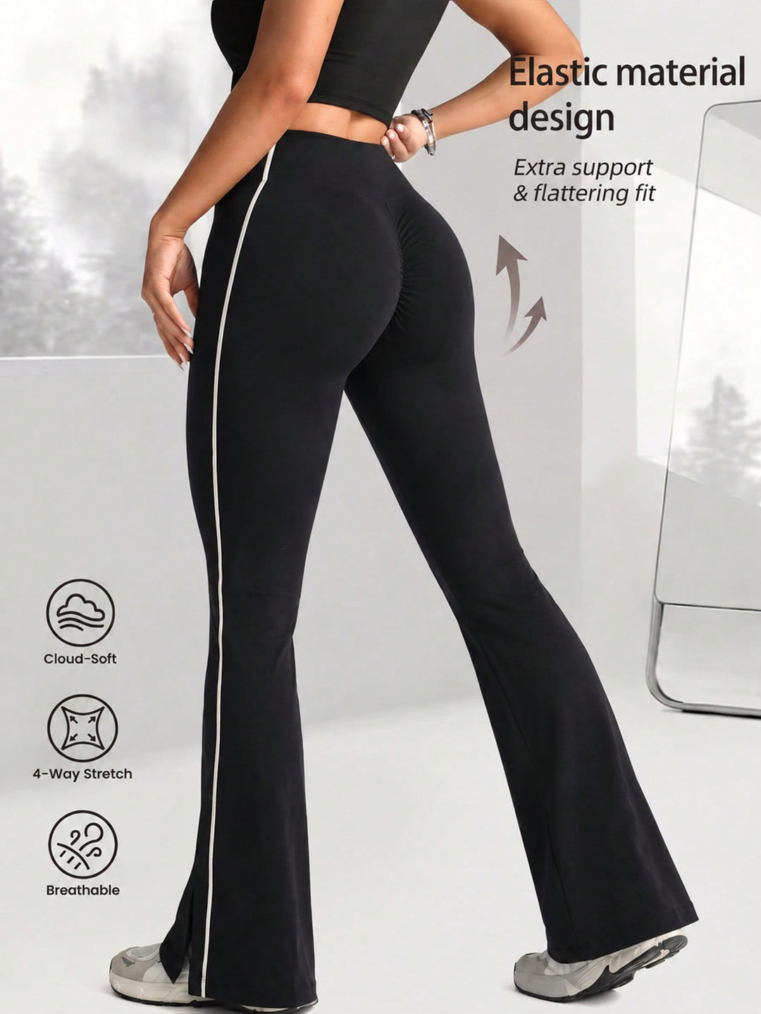 Pantaloni SHEIN, negru