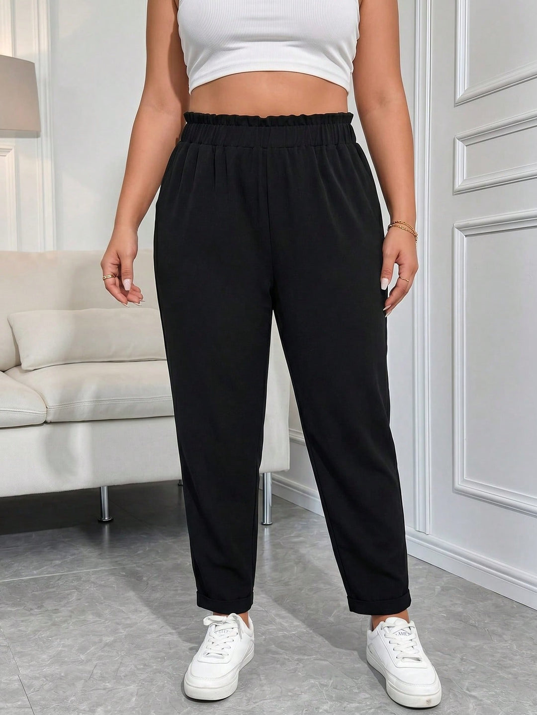 Pantaloni SHEIN, negru