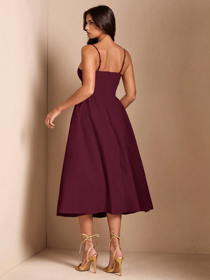 Rochie midi SHEIN, vișiniu