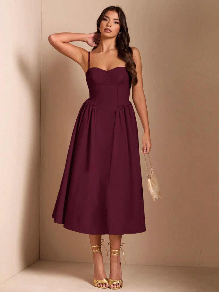 Rochie midi SHEIN, vișiniu