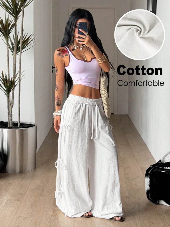 Pantaloni SHEIN, alb