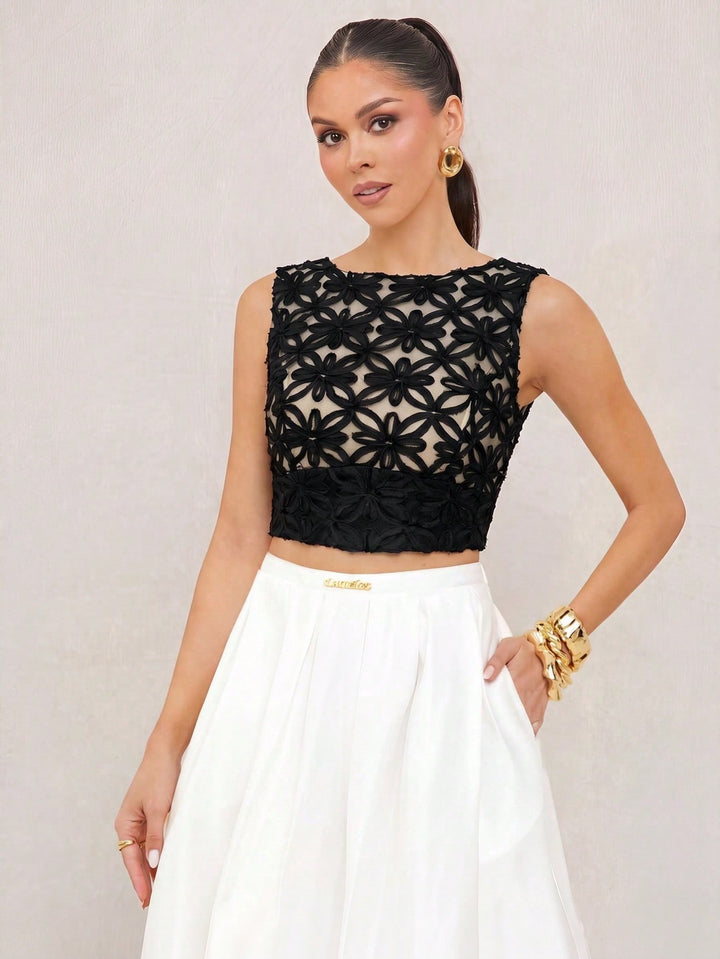 Top SHEIN, negru