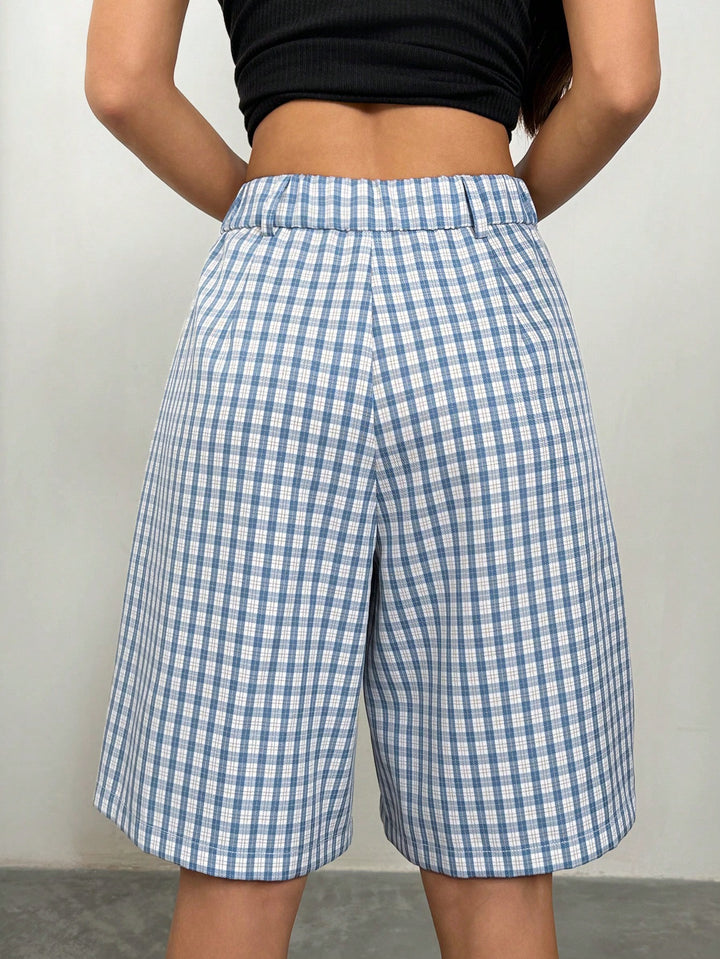 Pantaloni scurți SHEIN, albastru