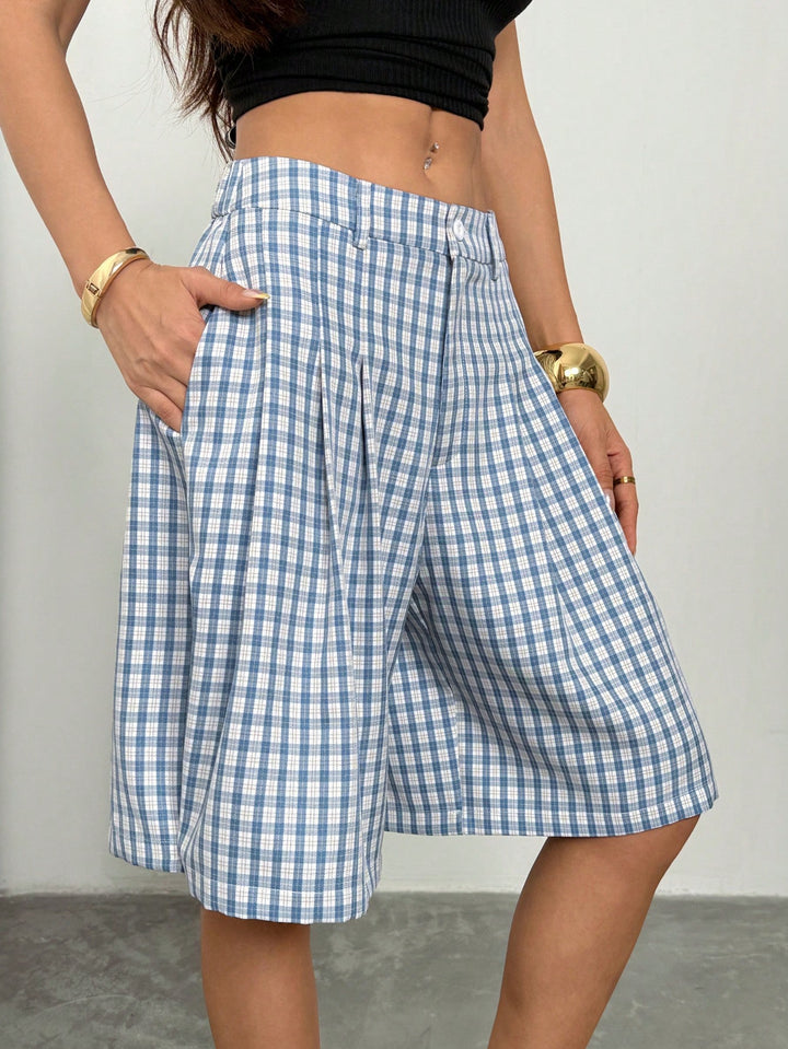 Pantaloni scurți SHEIN, albastru