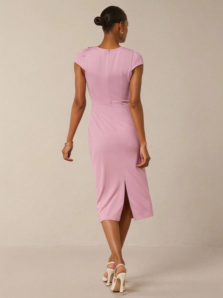Rochie midi SHEIN, roz