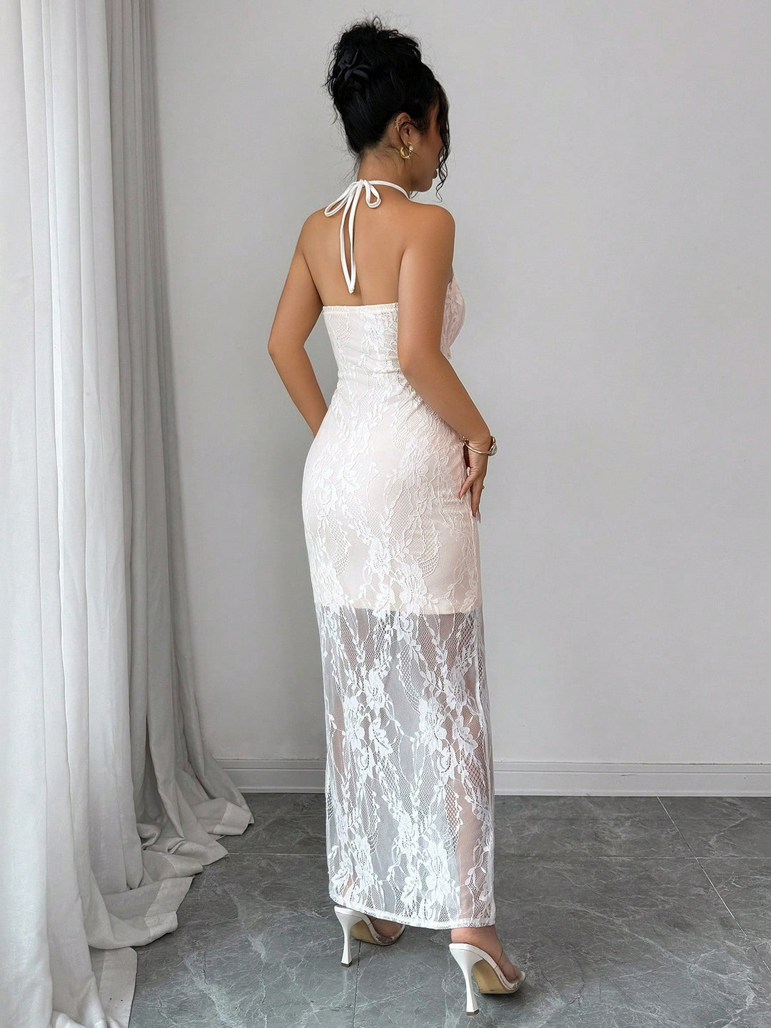 Rochie maxi SHEIN, alb