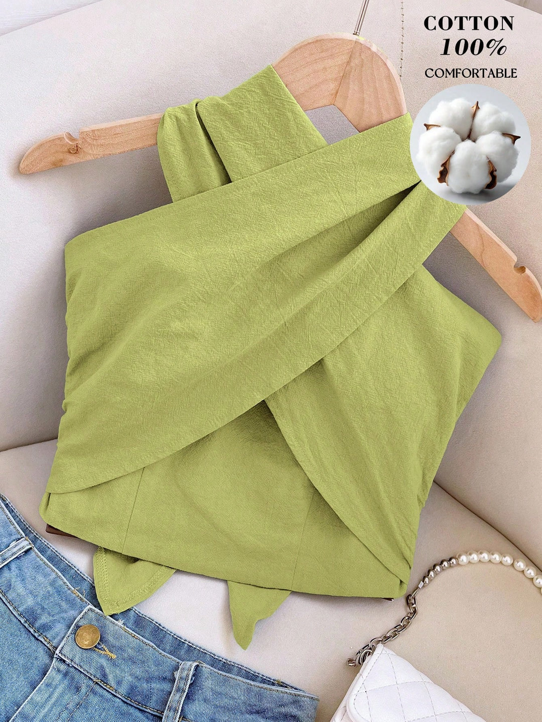 Top SHEIN, verde