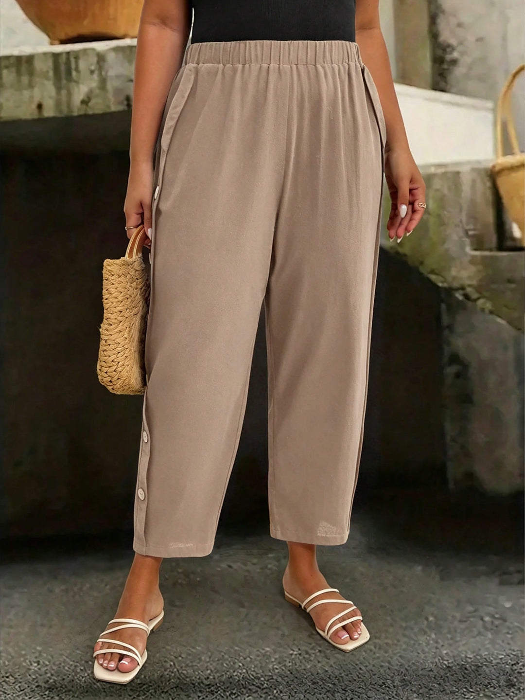Pantaloni SHEIN, kaki
