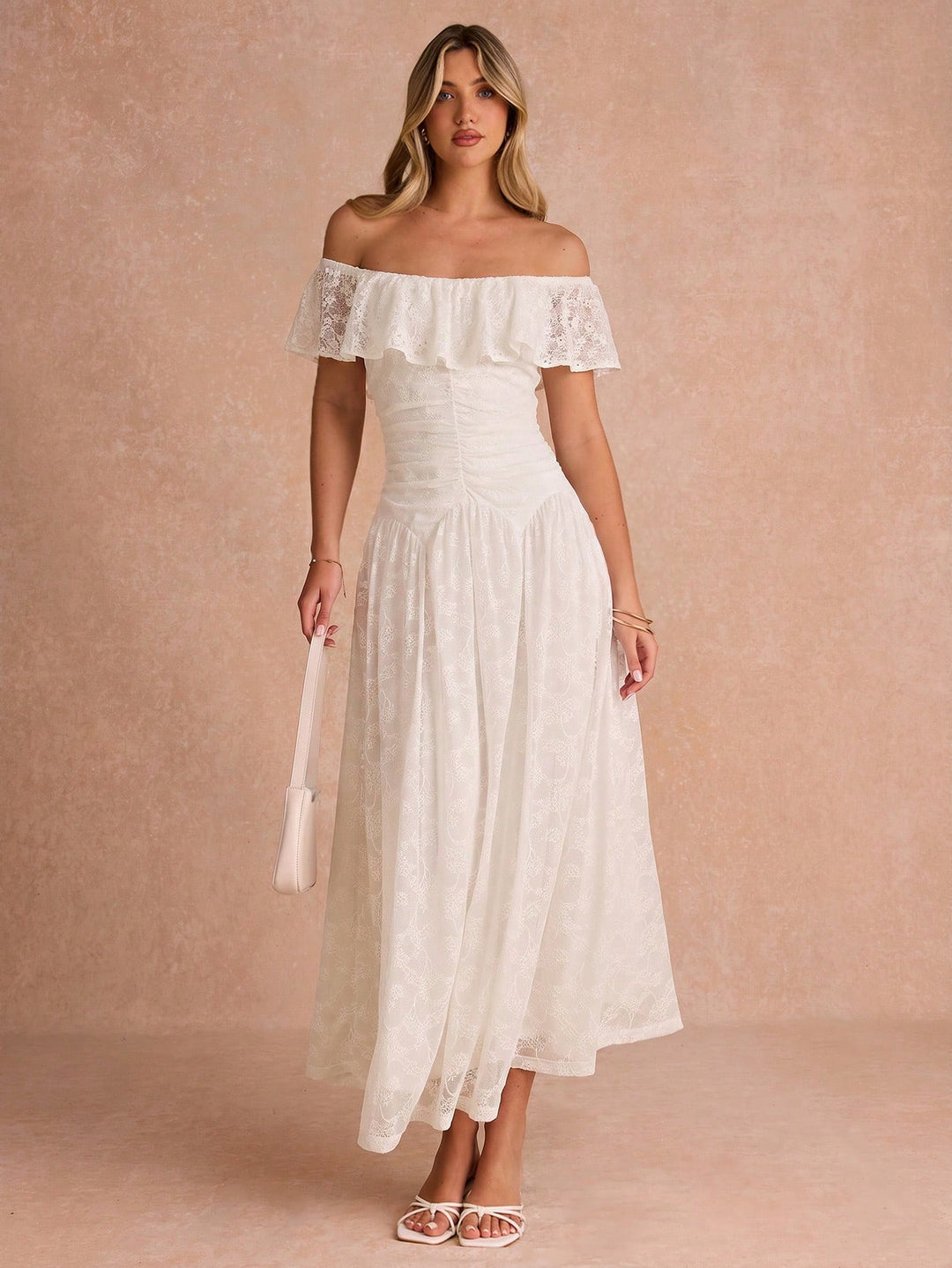Rochie maxi SHEIN, alb