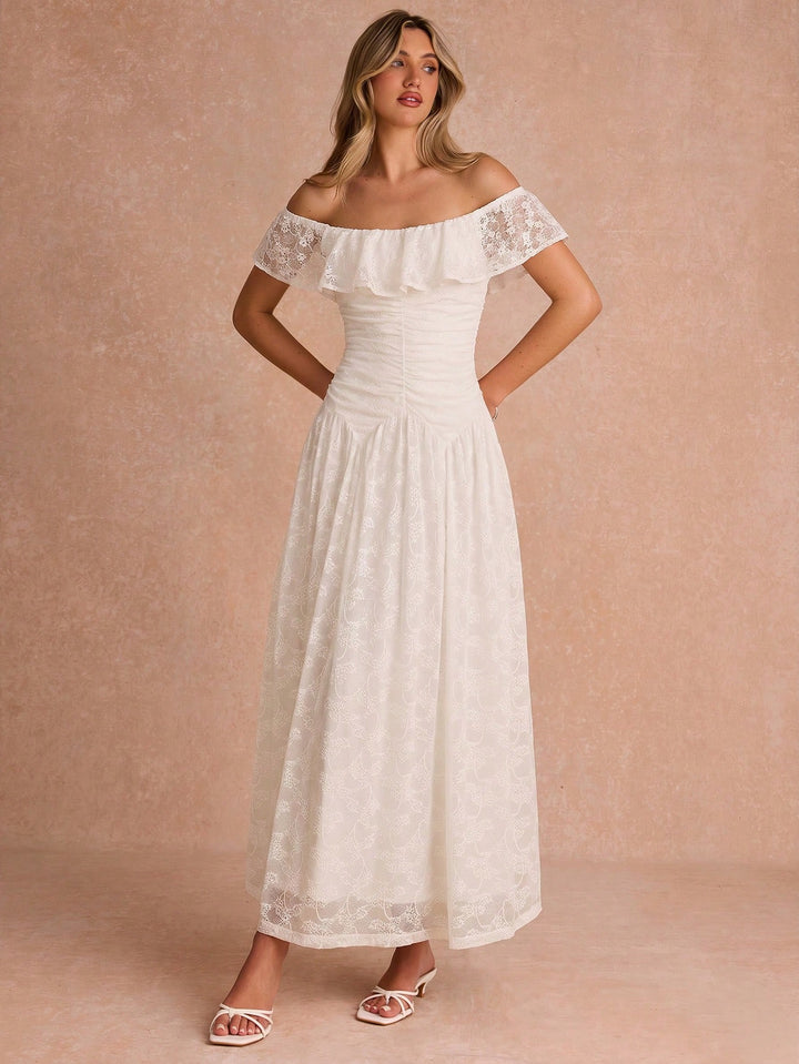 Rochie maxi SHEIN, alb