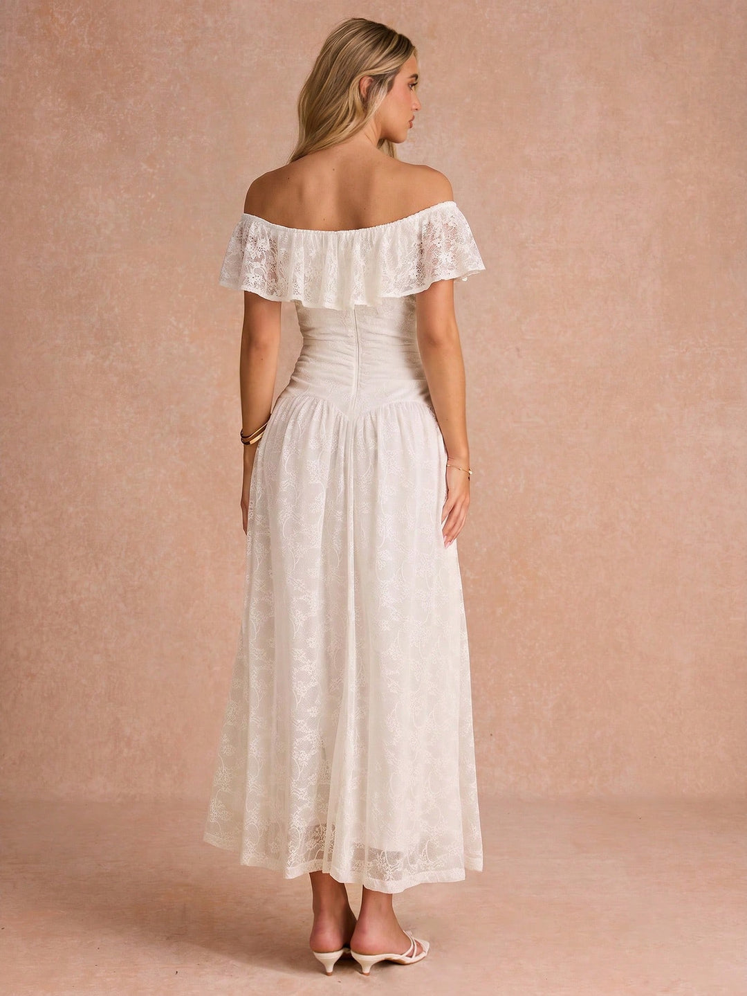 Rochie maxi SHEIN, alb