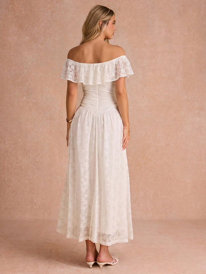 Rochie maxi SHEIN, alb
