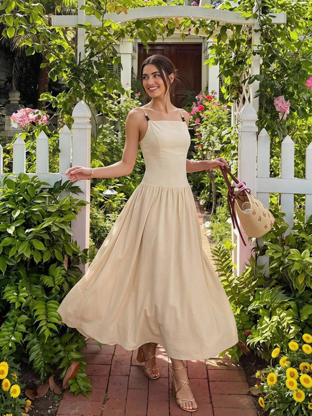 Rochie maxi SHEIN, portocaliu