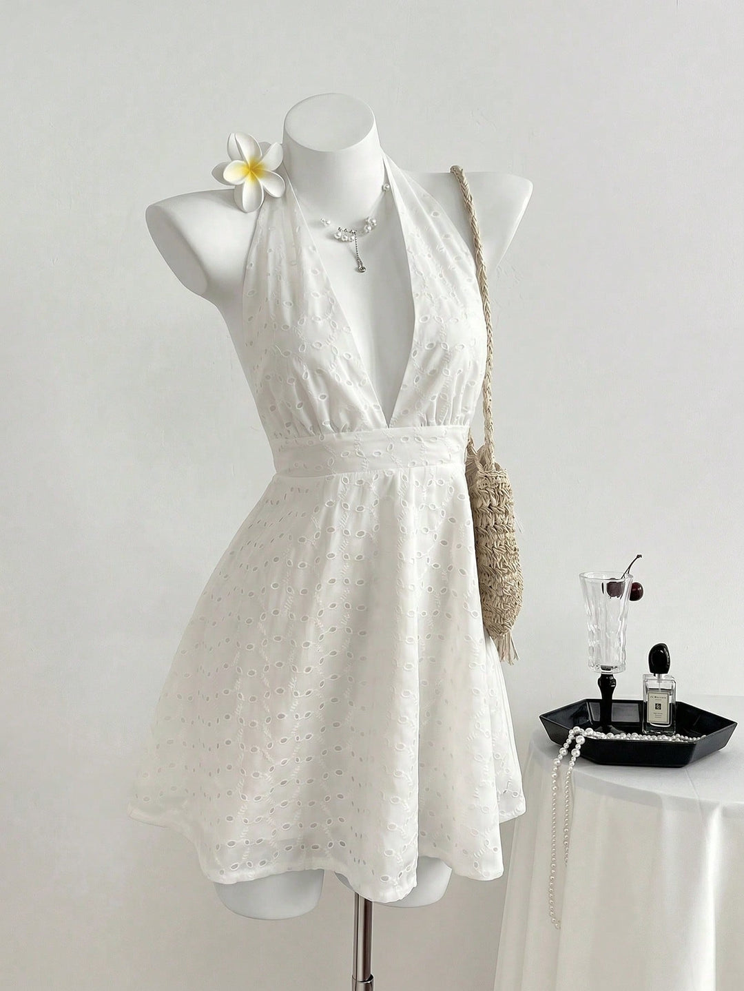 Rochie midi SHEIN, alb