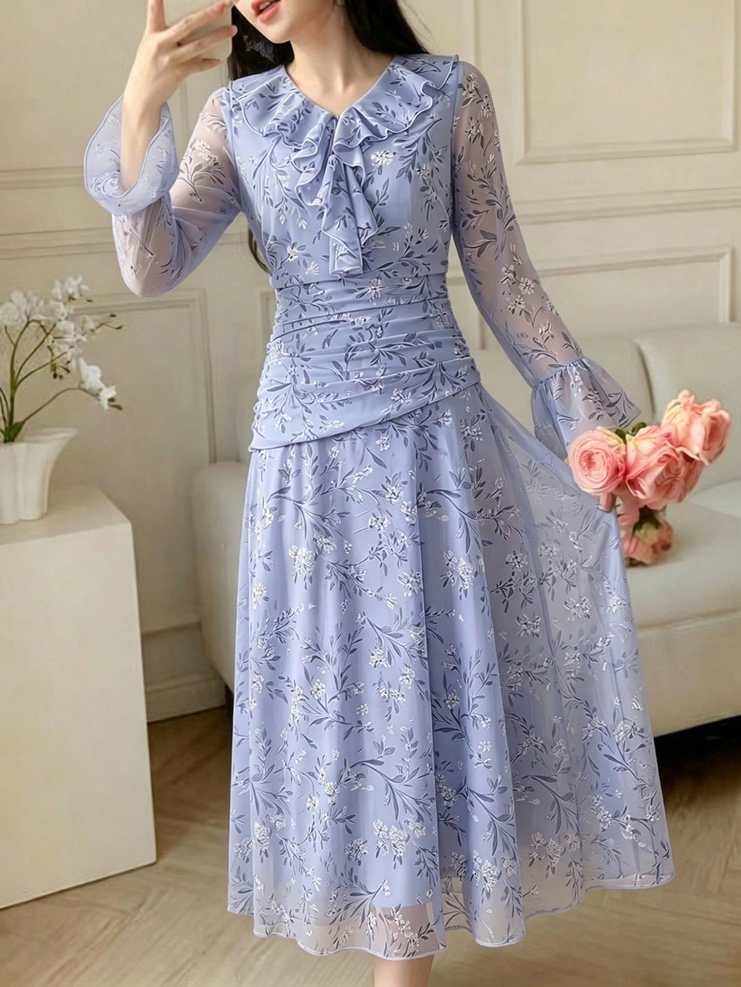 Rochie maxi SHEIN, albastru