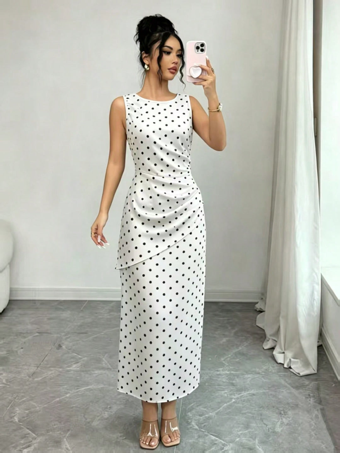 Rochie maxi SHEIN, alb