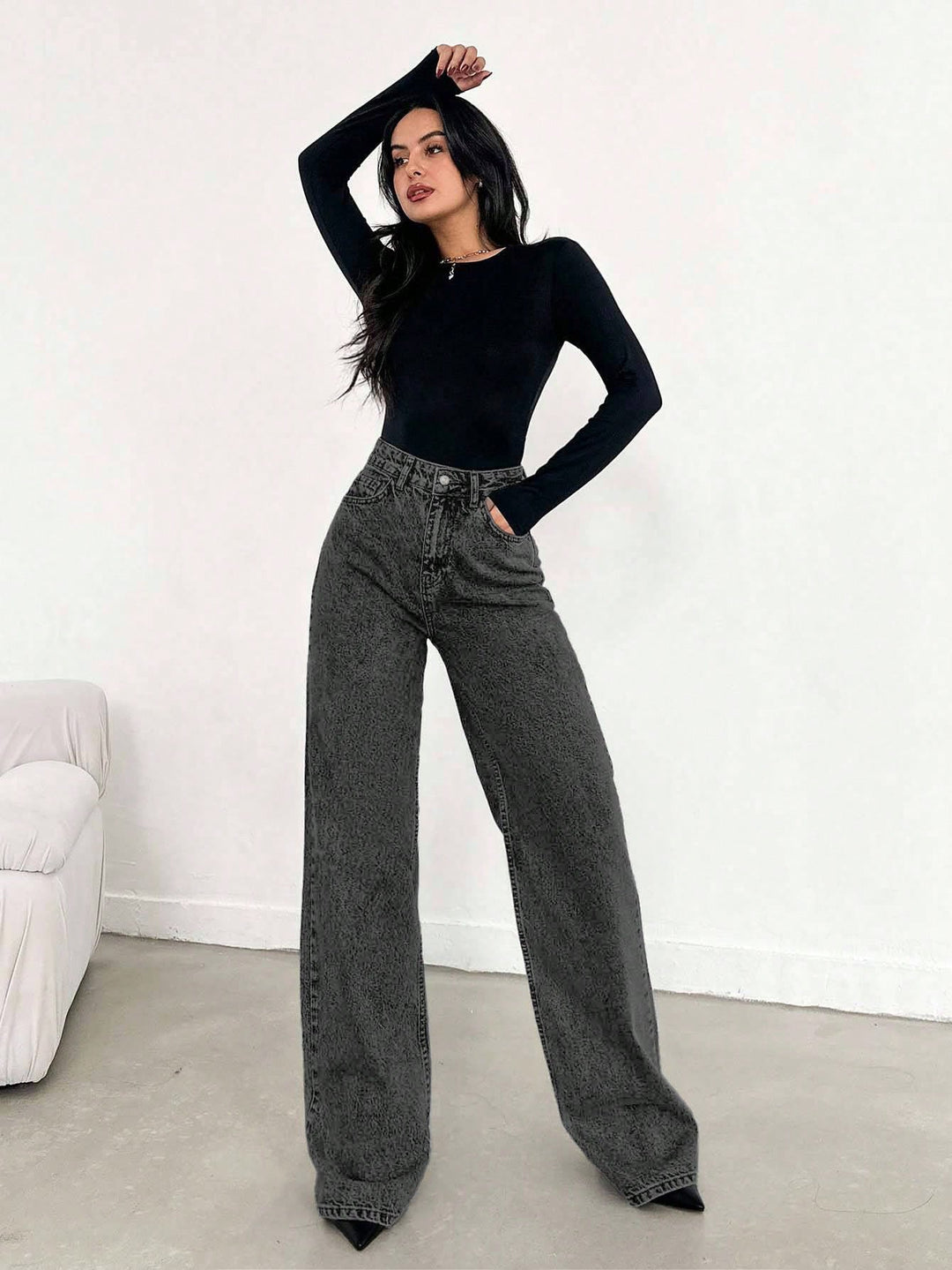 Jeans SHEIN, negru