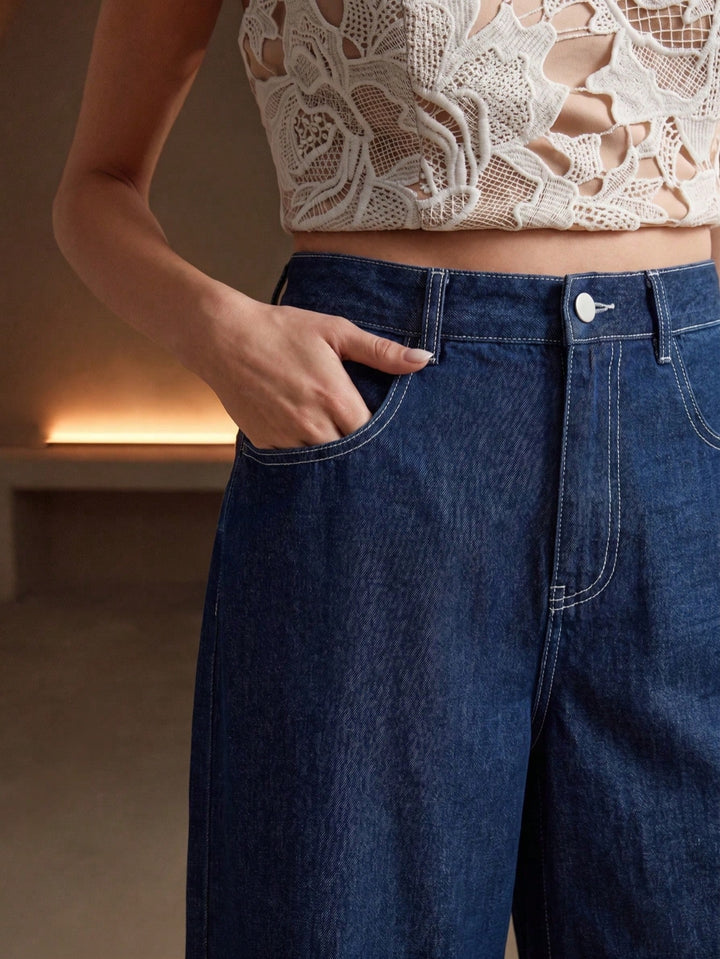 Pantaloni SHEIN, albastru