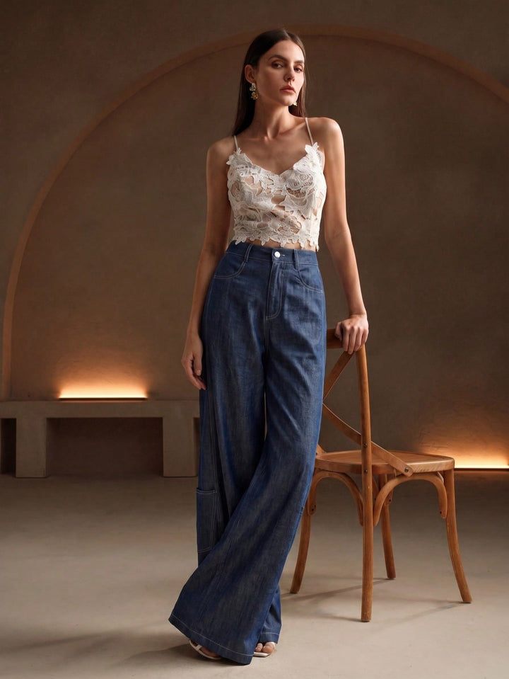Pantaloni SHEIN, albastru
