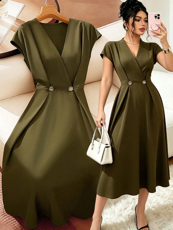 Rochie midi SHEIN, verde