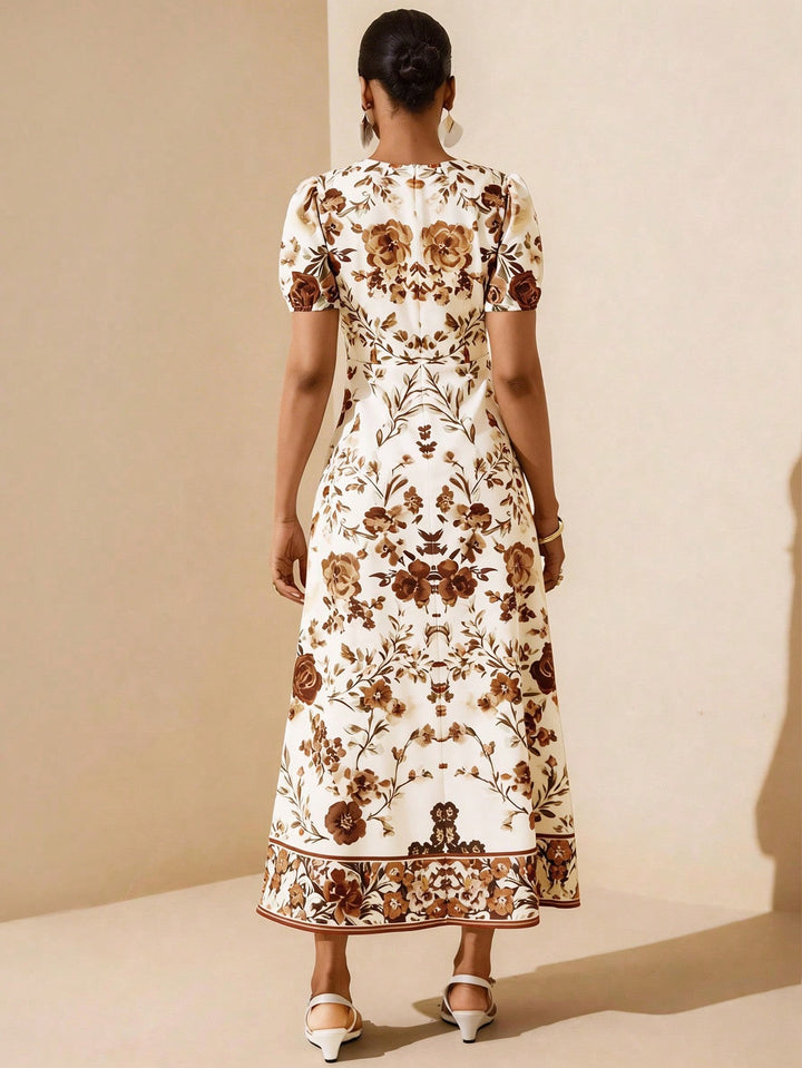 Rochie midi SHEIN, maro