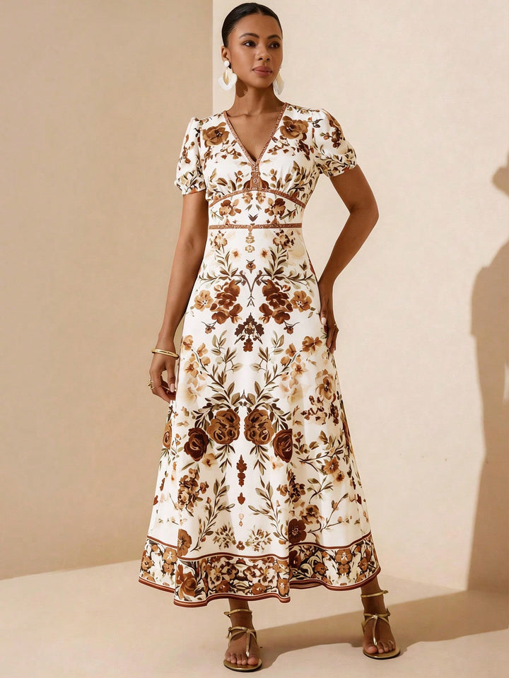 Rochie midi SHEIN, maro