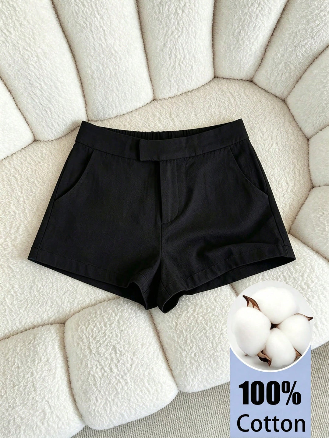 Pantaloni scurți SHEIN, negru