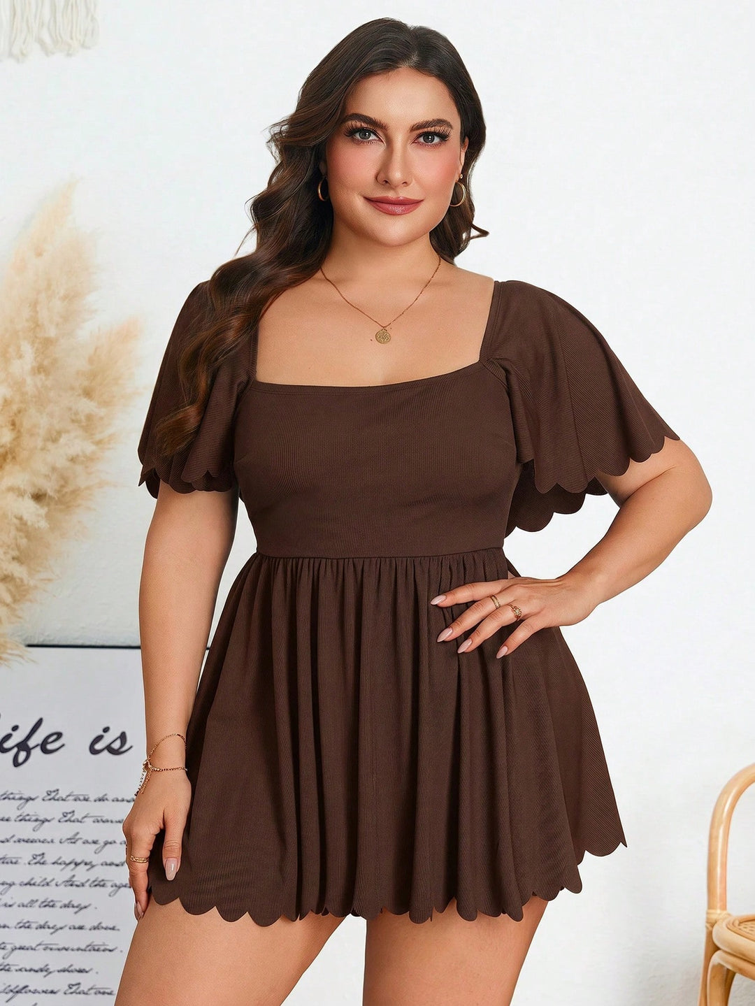 Rochie mini SHEIN, maro