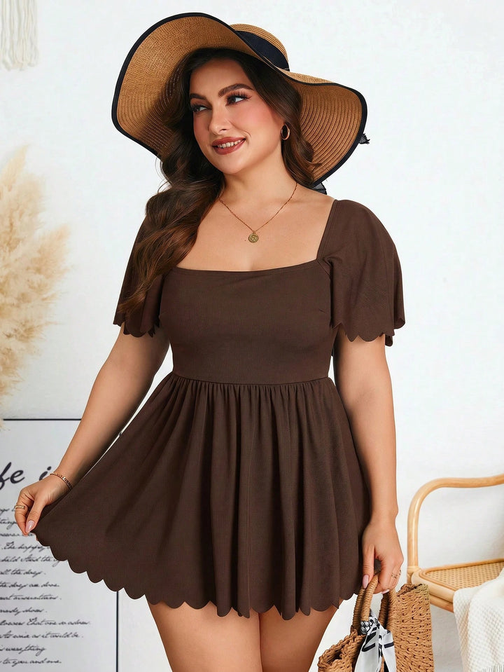 Rochie mini SHEIN, maro