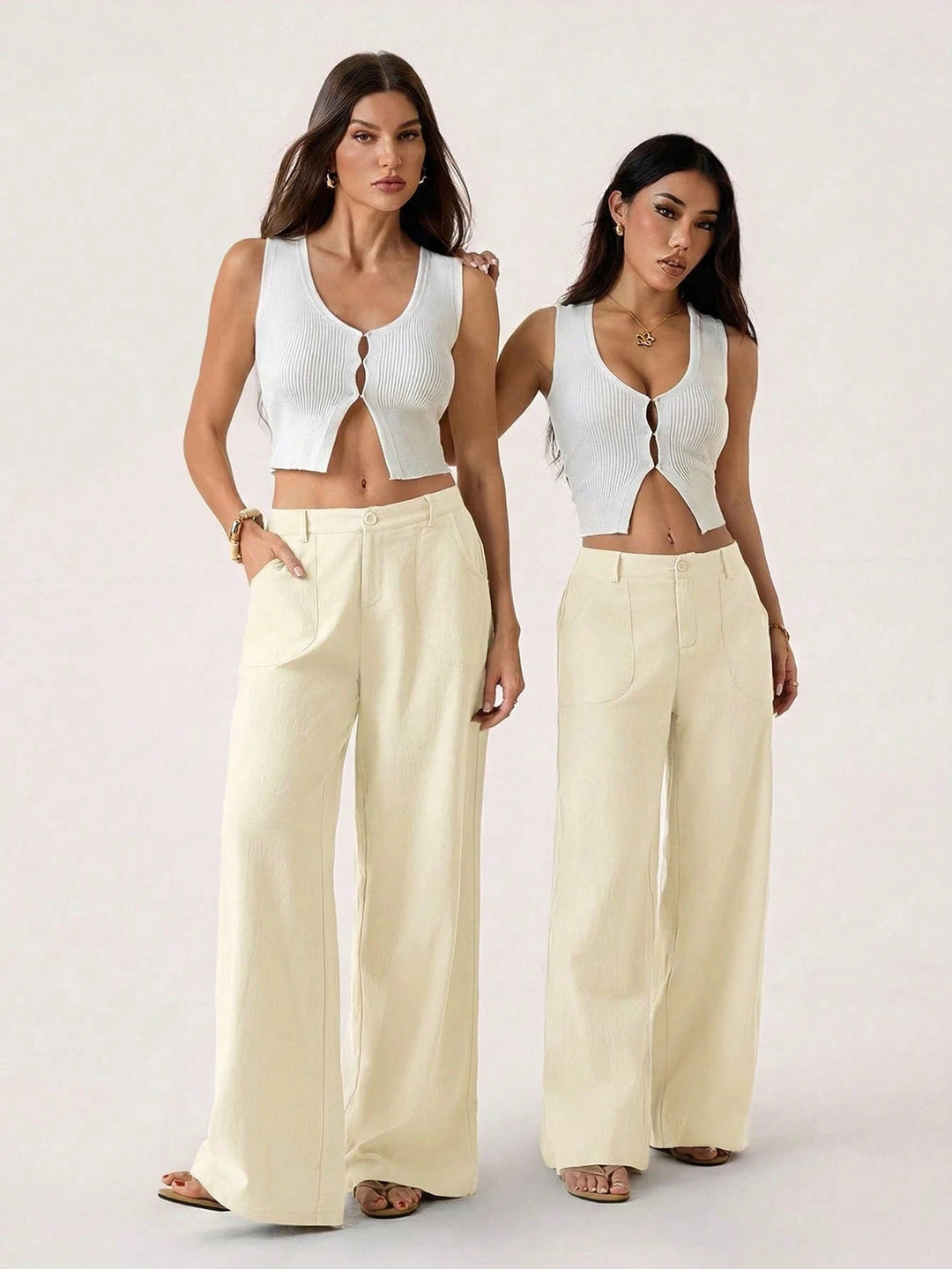 Pantaloni SHEIN, galben