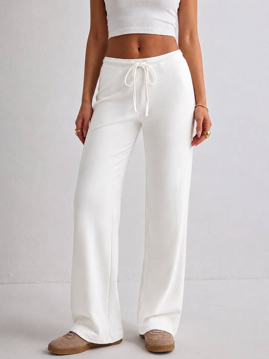 Pantaloni SHEIN, alb