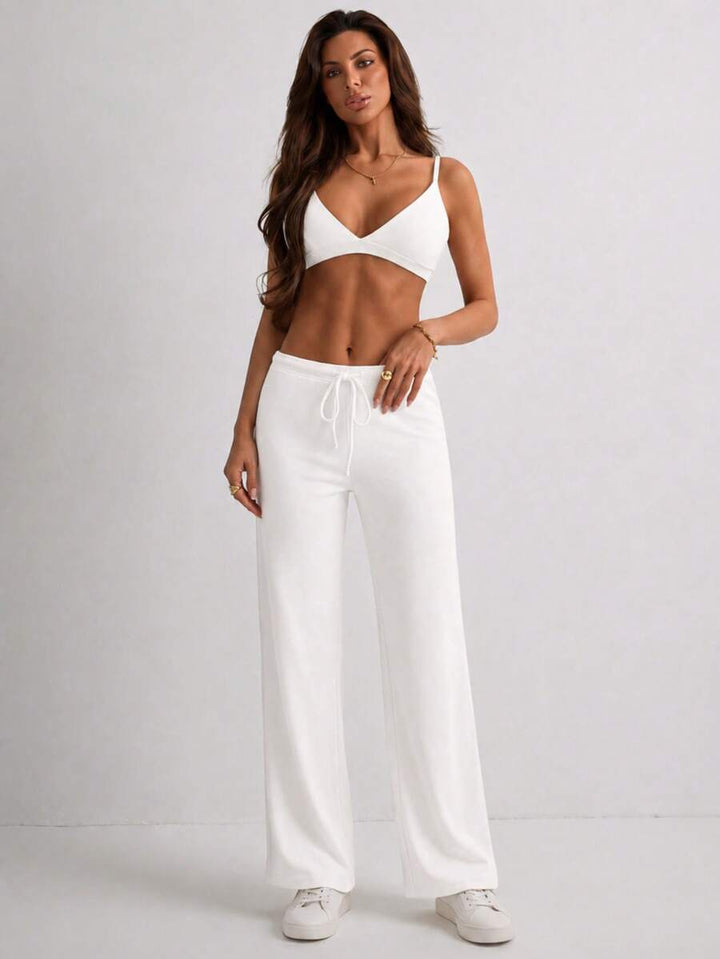 Pantaloni SHEIN, alb