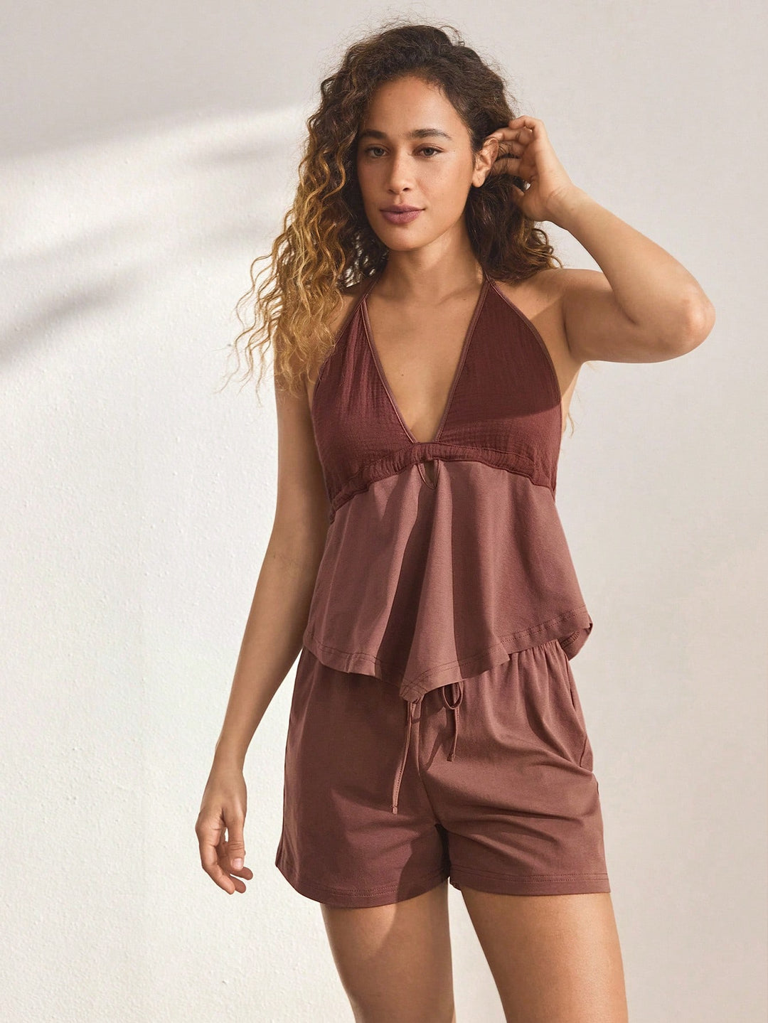 Set pijamale SHEIN, vișiniu